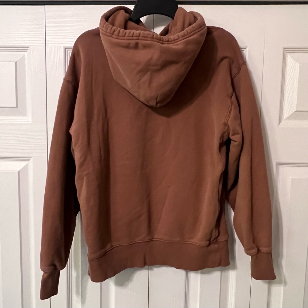 Aritzia TNA Cozy Fleece Boyfriend Hoodie in Brown size XS - Picture 4 of 9